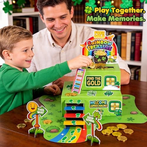 LEKSON St. Patrick’s Day Leprechaun Trap Kit with Coin Drop Slot, Interactive Leprechaun Trap Box for Kids, How to Catch a Leprechaun Craft, Tabletop Holiday Decoration — view 2
