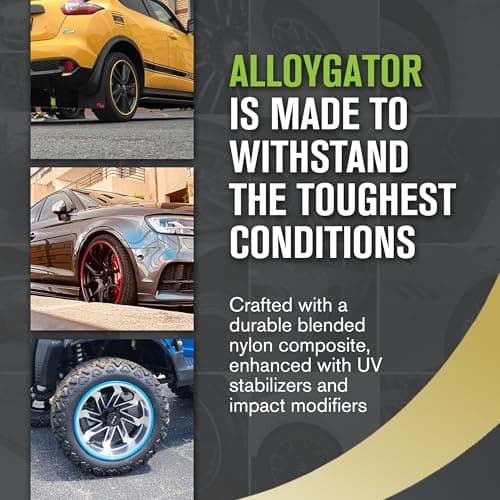 AlloyGator Red Rim Protector for Car Wheels (Fits 12-24" Wheel Diameter) - Pack of 4 Premium Alloy Wheel Protector to Avoid Scratches & Scuffs - Adhesive Free Curb Rash Rim Protectors — view 4