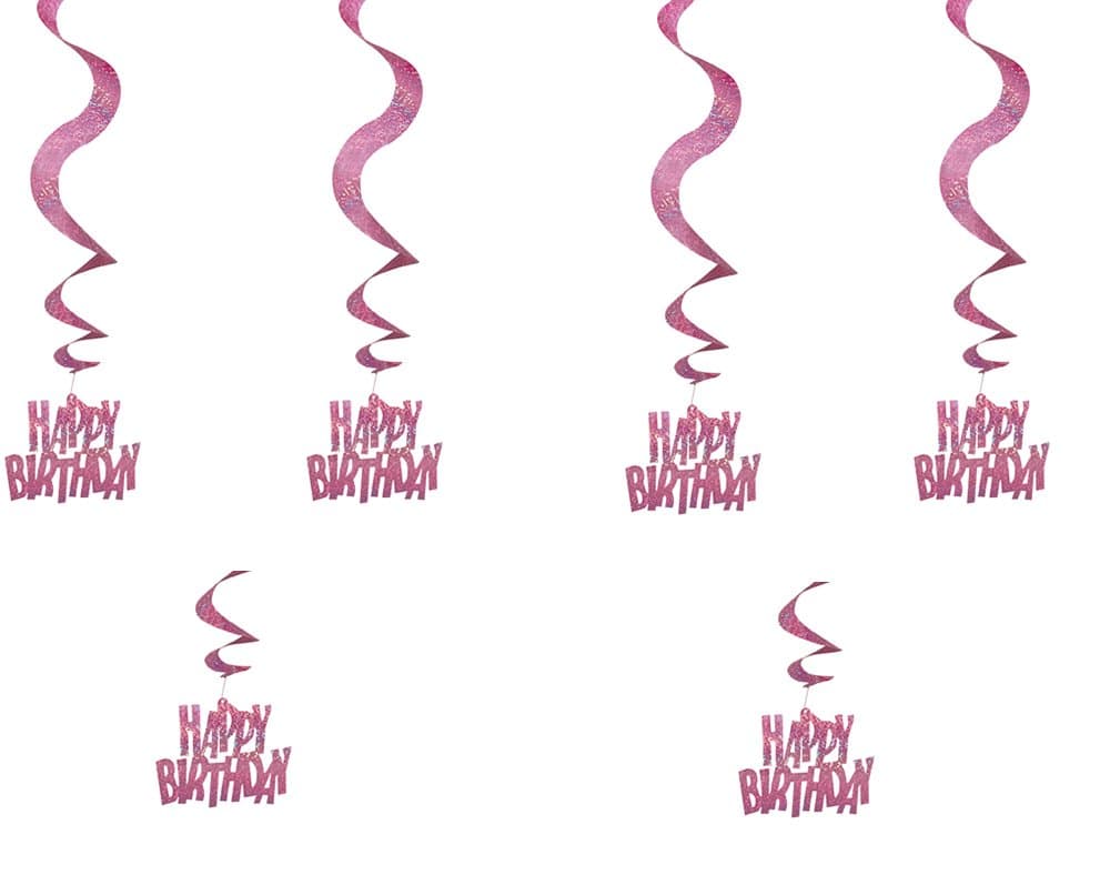 Unique Party 92068 - 9ft Foil Glitz Pink Happy 80th Birthday Banner — view 247