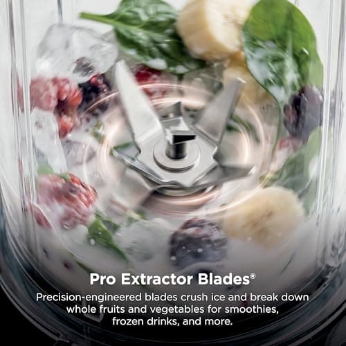 Ninja Fit Compact Personal Blender | For Smoothies, Shakes & Frozen Drinks | (2) 16-oz. To-Go Cups with Spout Lids | 700-Watt Countertop | Black | QB3001SS — view 4