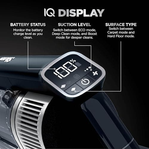 Shark IZ682H Vertex Pro Lightweight Cordless Stick Vacuum with DuoClean PowerFins, Black/Silver — view 2
