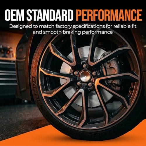 MAX Advanced Brakes Rear Brake Kit for 2008-2022 Nissan Rogue, 2017-2023 Nissan Qashqai (w/Manual Parking Brake), Carbon Ceramic Brake Pads and Rotors Kit, OE Replacement Brake Rotors Rear Brake Kit — view 5