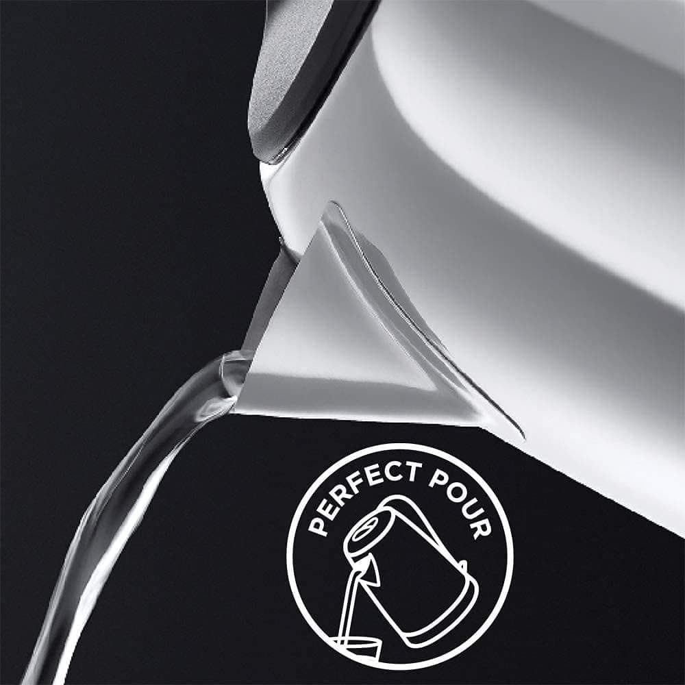 Russell Hobbs Brushed Stainless Steel Electric 1.7L Cordless Kettle (Quiet & Fast Boil 3KW, Removable washable anti-scale filter, Push button lid, Perfect pour spout) 20460 — view 2