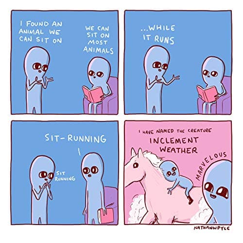 Strange Planet: Adorable pink-and-blue Beings navigate birth, school, work, and family life in this witty Instagram-famous comic collection. — view 5