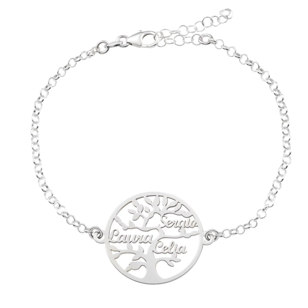 Collar Personalizable Árbol de la Vida con nombres para Mujer Personalizado, con cadena Rolo de 40cm + Alargador. Gargantilla ideal para regalar a madres o abuelas. (Corazón hasta 6 Nombres) — view 10