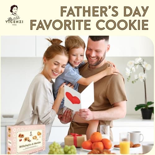 Matilde Vicenzi Millefoglie D'Italia Fine Selection of Italian Puff Pastries, Assortment of Vanilla, Chocolate, Butter & Raspberry Cookies for Hosts, Birthdays and Other Special Occasions - 13.76 oz (390g)