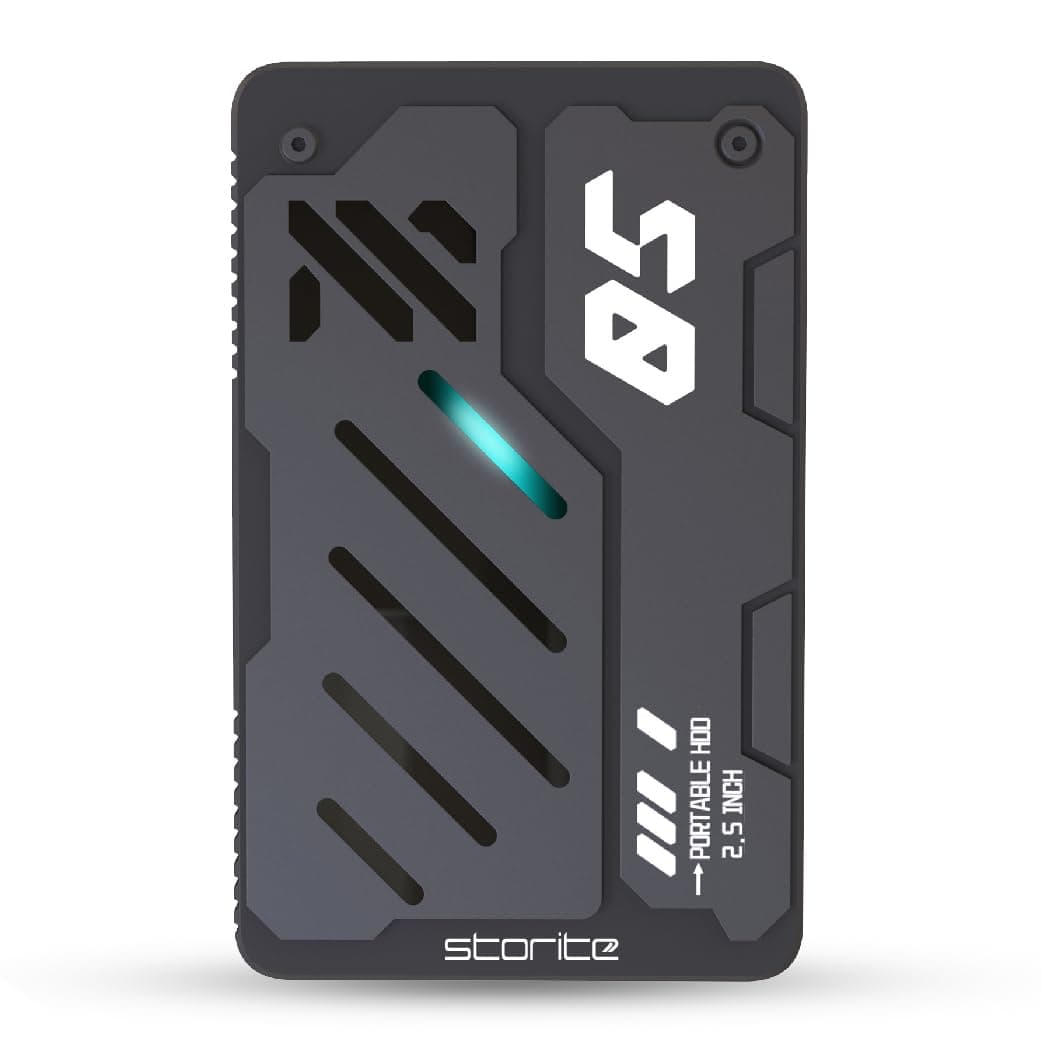 Storite Disco duro externo 1 TB USB 3.0 ligero para copia de seguridad y almacenamiento de datos, disco duro portátil para juegos, ordenador portátil, Mac, ordenador de sobremesa