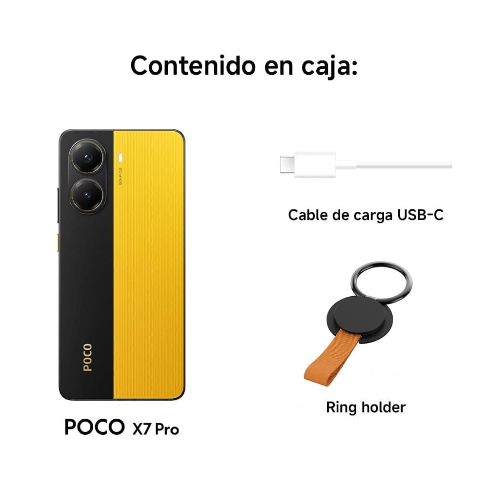 XIAOMI POCO X7 Pro - Smartphone de 12+512GB, Pantalla CrystalRes 1.5K 120Hz AMOLED, MediaTek Dimensity 8400-Ultra, Cámara de 50 MP, 90W HyperCharge, Cargador no Incluido, Negro (Versión ES) — view 5