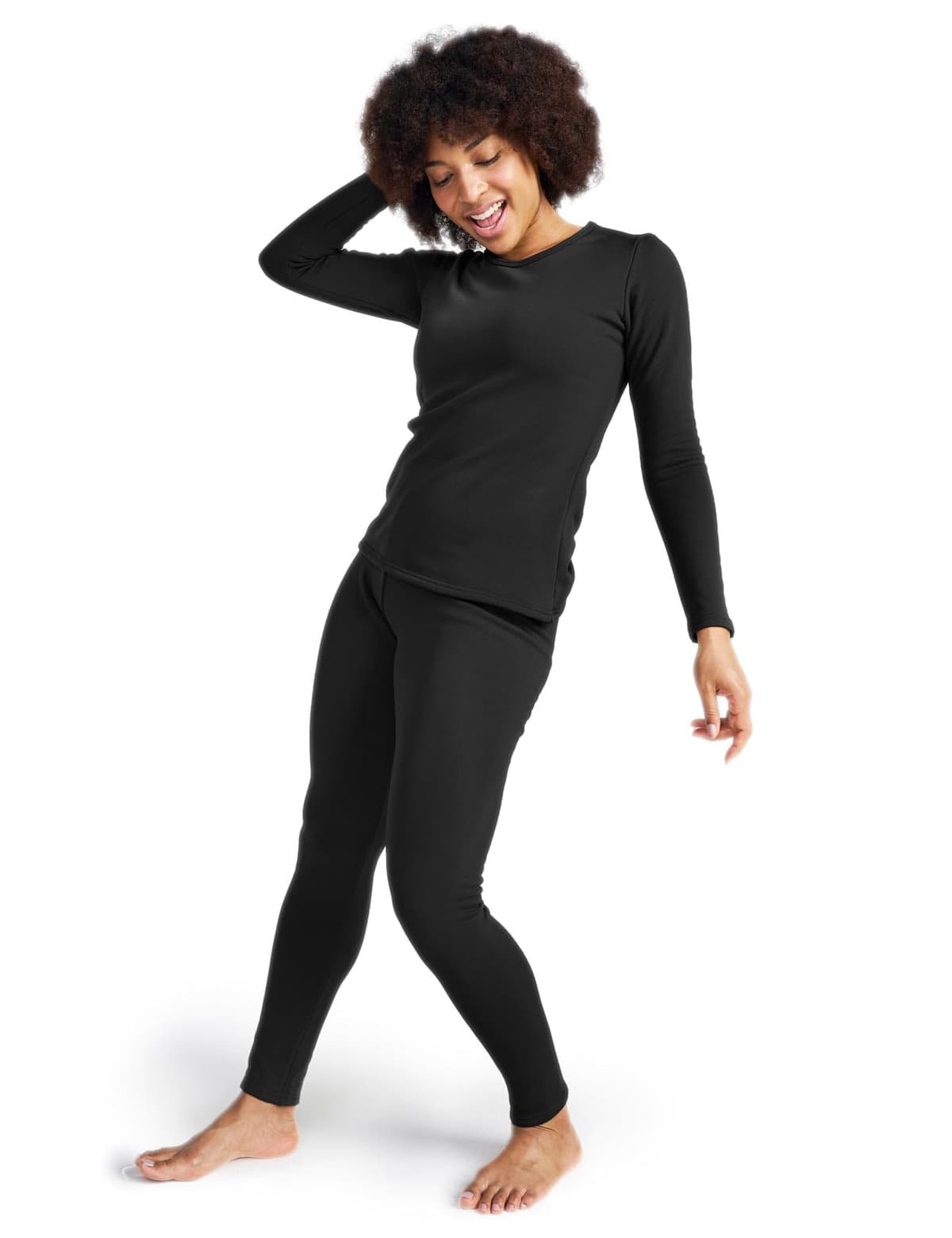LAPASA Conjunto Ropa Termica Mujer Extra Calido Set Interior Camiseta Manga Larga Malla Termico Deportiva Invierno Frio Extremo Deporte Esqui Montaña L17/L41/L44 — view 14
