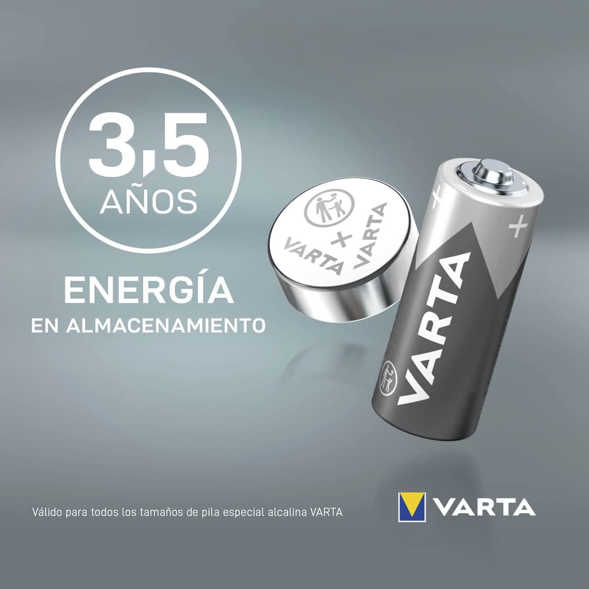 Varta Pila de botón alcalina de 12 V Electronics V23GA, pilas de botón en un blíster original de 2 unidades, plateado — view 4