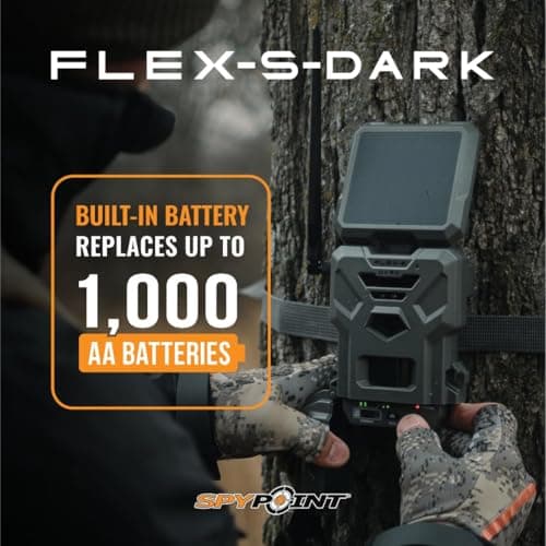 SPYPOINT Flex-S-Dark Solar Cellular Trail Camera – Built-in Solar Panel, 40MP Photos, 1080p Videos + Sound, No-Glow Game Camera, Night Vision, Motion Activated Trail Cam — view 6