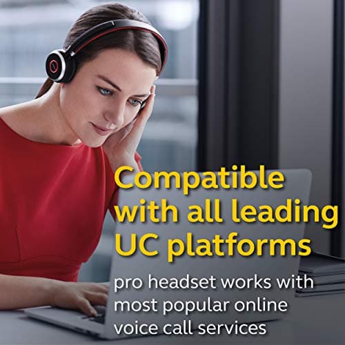 Jabra Evolve 65 UC 6599-829-409 Wireless Headset, Stereo, Includes Link 370 USB Adapter, Bluetooth with Industry-Leading Performance, Passive Noise Cancellation, All Day Battery, Speaker — view 5