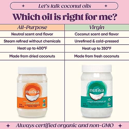 Nutiva Organic Steam-Refined Coconut Oil, 444 ML, Non-GMO, Fair Trade | Vegan, Keto & Paleo, Neutral Flavor and Aroma for Cooking & Natural Moisturizer for Skin and Hair — view 6