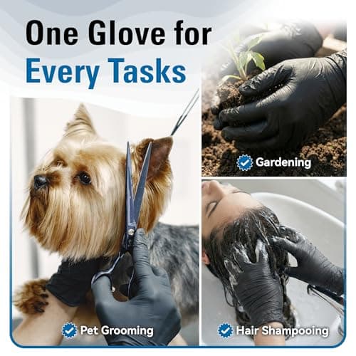 SWIFTLITE Nitrile Gloves Disposable Latex Free, 4 Mil Black Food Grade Powder Free Rubber Gloves for BBQ, Cooking, Cleaning (100, Large) — view 5