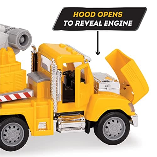 Driven by Battat – 7-Inch Crane Truck Toy with Lights & Sounds, Movable Parts, Construction Vehicle for Boys & Girls, Durable Design, Realistic Details, Gift 3+ Years Toy for Kids — view 7