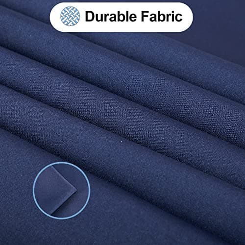 OutdoorLines Waterproof Outdoor Curtains for Patio - Windproof Tab Top Gazebo Curtain Panels - Privacy Sun Blocking Outside Curtain Set for Porch, Pergola and Cabana 54 x 96 inch, Navy Blue, 2 Panels — view 7