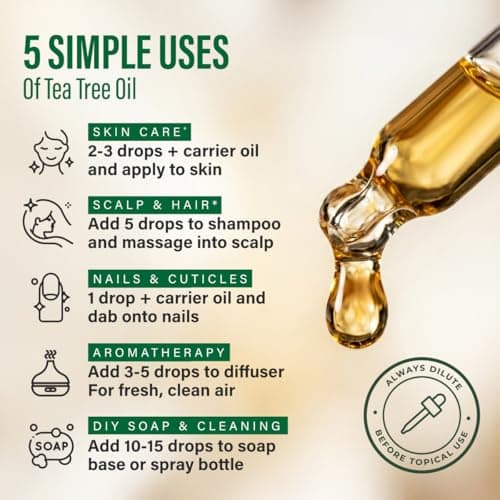 100% Pure Tea Tree Oil - 4 Fl Oz Tea Tree Essential Oil for Hair, Skin, Diffuser, Aromatherapy & DIY Soap Making Scent — view 5