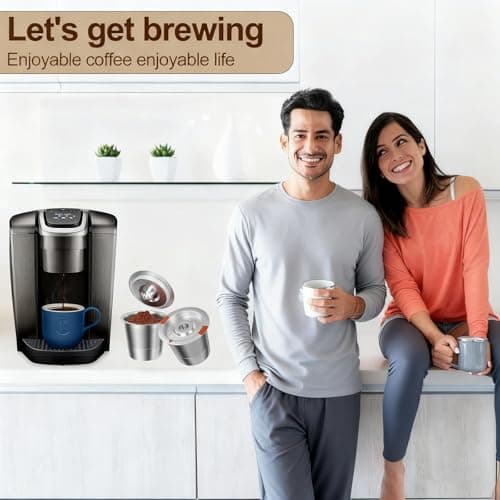 FAQQMCVY Reusable K Cups Coffee Pods for Keurig: Full Stainless Steel Refillable K Cups Coffee Filter Compatible 1.0 and 2.0 Coffee Makers-brewers (2Pack)