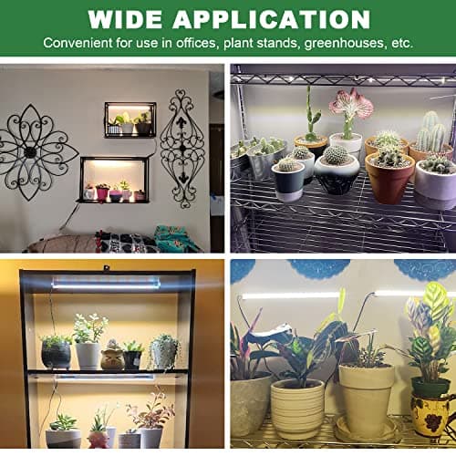 Kullsinss LED Grow Lights for Indoor Plants, 16" Full Spectrum Plant Grow Light Strips with Upgrade Timer 6/12/16 Hrs, 5 Dimmable Levels, 3 Color Modes, 120 LEDs Grow Lamp for Seedlings Hydroponics — view 5