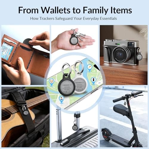 MSEBENT Tracker Tag - 2 Pack [Apple MFi Certified] Bluetooth Trackers Works with Apple Find My (iOS Only) - IP67 Waterproof Item Finders | Track Keys, Wallet, Luggage, Backpack — view 4