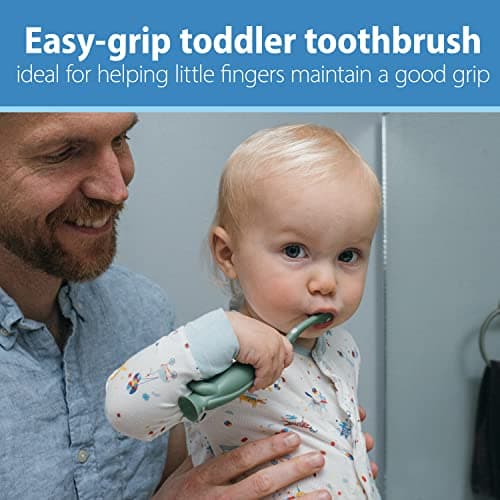 Dr. Brown's Toddler Toothbrush, Dinosaur, Green and Orange, 2-Pack — view 2