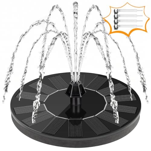 Mademax 1W Solar Bird Bath Fountain Pump, Solar Fountain, Free Standing Floating Solar Powered Water Fountain Pump for Bird Bath, Garden, Pond, Pool, Outdoor