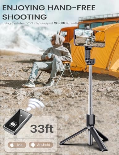 ANXRE Extendable Selfie Stick with Wireless Remote — view 4