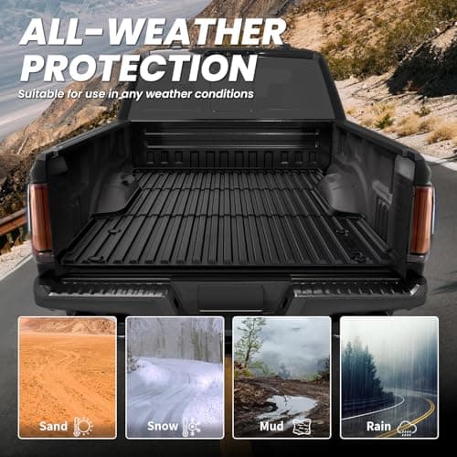 LASFIT Bed Mat for Toyota Tundra 2022-2026 5.5FT/5.5' Truck Bed, All Weather 5.5 FT Bed Liner for Toyota Tundra 2026 2025 2024 2023 2022 Accessories TPE Trunk Mat Cargo Mat (Not Fit Drop-in Liners) — view 6