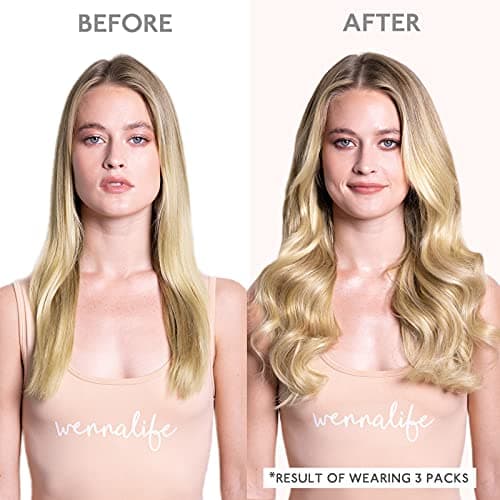 WENNALIFE Tape in Hair Extensions for Women, 20pcs 50g 16 inch Light Blonde Highlighted Golden Blonde Tape in Hair Extensions Human Hair Rallonge Cheveux Humain Straight Invisible Hair Extensions Real Human Hair — view 4