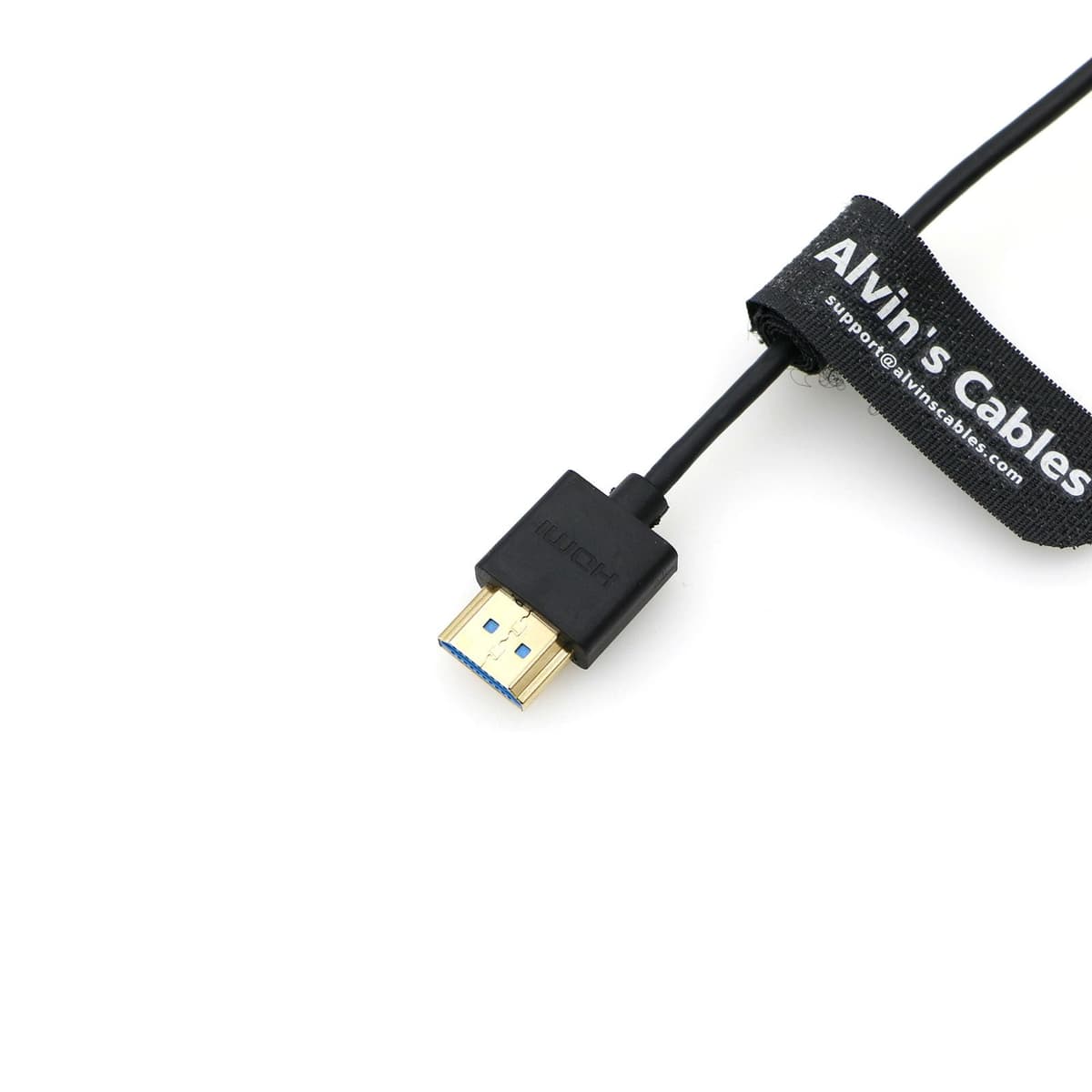 Alvin's Cables 8K HDMI 2.1 Cable High Speed Thin Straight HDMI to Up Angle HDMI for Atomos Ninja V Monitor, Z CAM E2, Sony FS5| FS7| A7S3 Cameras 19.7"|50CM — view 5