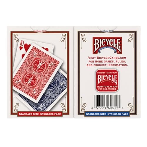 Bicycle Playing Cards 2 Pack Standard Poker Size Red and Blue — view 2