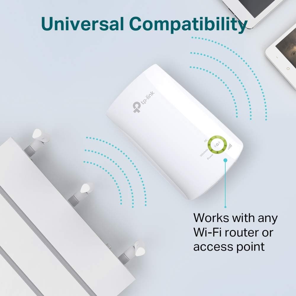 TP-Link TL-WA854RE N300Mbps WiFi Extender Booster, Internet Booster, Access Point,WiFi Repeater, WiFi Extender,App Control, WiFi Booster Range Extender, Smart Signal Indicator Light,UK Plug — view 3