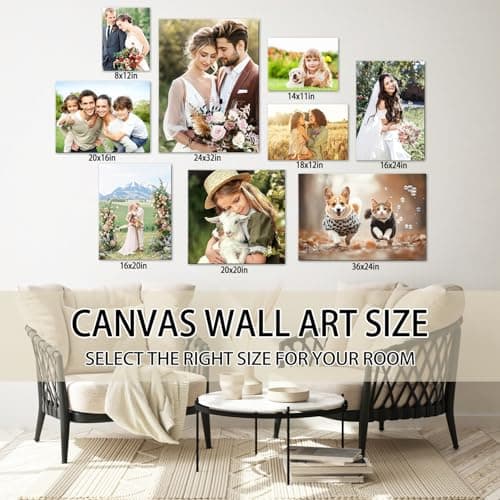 karani Custom Canvas Prints with Your Photos, Personalized Wall Art for Home Decor, Unique Personalized Gifts for Wedding, Birthday, Family & Friends, Ready to Hang Canvas Prints 8x10 — view 5