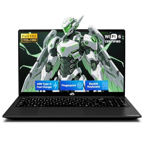 NIMO 15.6" FHD Business Laptop Computer, Quad-Core Processor(Beats i3-1115G4), Laptop 4GB RAM 128GB SSD with Backlit Keyboard Fingerprint 65W PD Fast Charging, Student Laptop for College School
