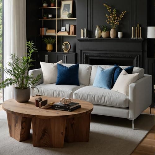 MIULEE Pack of 2 Velvet Soft Solid Decorative Throw Pillow Covers Square Cushion Cases for Sofa Couch Bedroom Living Room Car Home Decor 20 x 20 Inch 50 x 50 cm Dark Blue — view 2