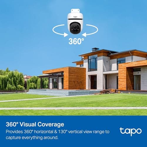 Tapo 1080p Pan/Tilt Outdoor Wired Security Wi-Fi Camera, 360° Visual Coverage, Up to 98ft Night Vision, Motion/Person Detection, Physical Privacy Mode, Works w/Alexa &Google Home(Tapo C500) — view 3