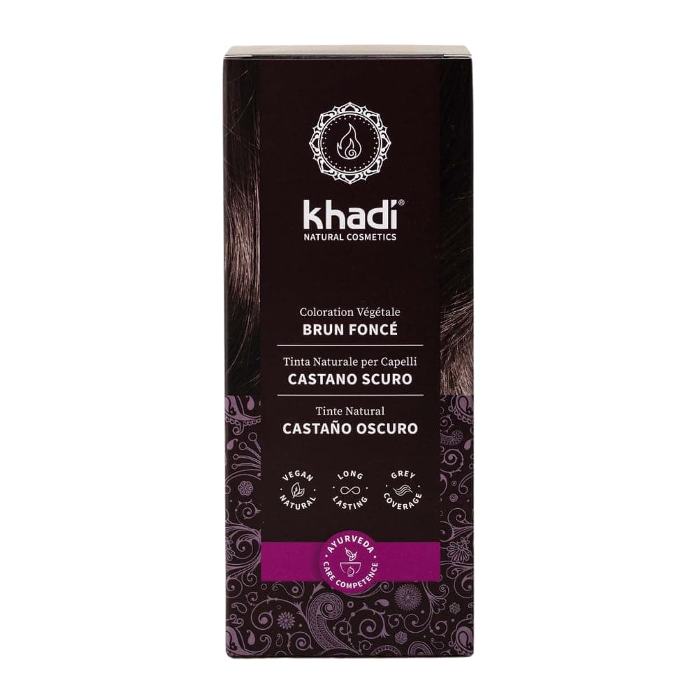 khadi CASTANO MEDIO Tinte vegetal para el cabello - tinte para un color castaño canela vivo y cálido hasta un castaño medio intenso y profundo - 100% vegetal - 100 g — view 19