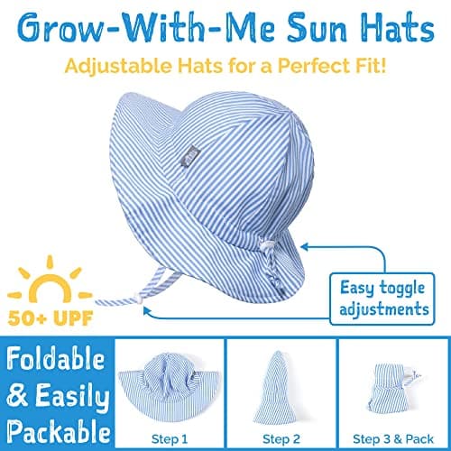 Jan & Jul Baby Beach Floppy Hat Girl 50+ UPF Sun Protection (M: 6-24 Months, Cherries) — view 2