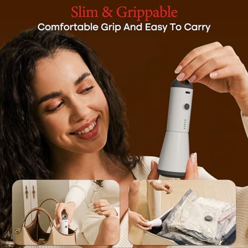 Vacbird 15 Pack Vacuum Bags for Travel with Rechargeable Cordless Electric Pump, Carry-on Packing Bags for Luggage and Suitcase, Space Saver for Clothes and Clothing — view 5