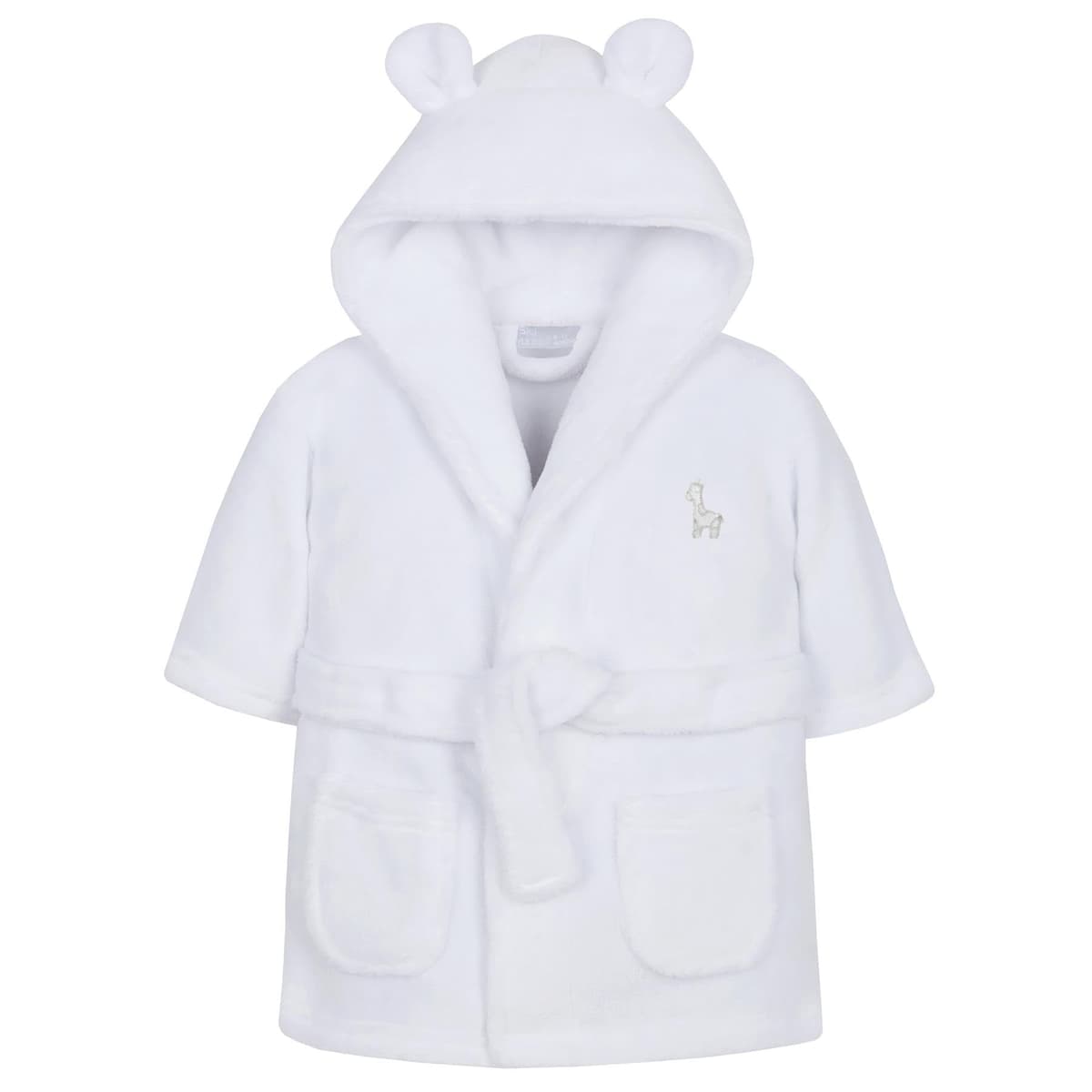 Baby Robe Dressing Gown - Super Soft Plush Fleece Bathrobe - For Baby Boy and Girl - Gift for Newborn to 6 Years - Consists Of Snuggle Hood, 2 Large Pockets and Secure Waist Tie — view 4