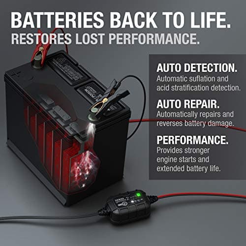 NOCO GENIUS2: 2A 6V/12V Smart Battery Charger – Automatic Maintainer, Trickle Charger & Desulfator with Overcharge Protection & Temperature Compensation – for Lead-Acid & Lithium Batteries — view 5