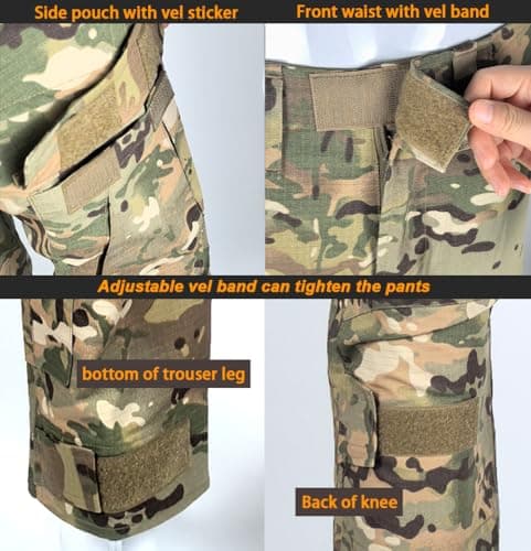 HANSTRONG Gear Military Army Tactical Airsoft Paintball Shooting Pants Combat Men Pants Knee Pads BK(M) — view 4