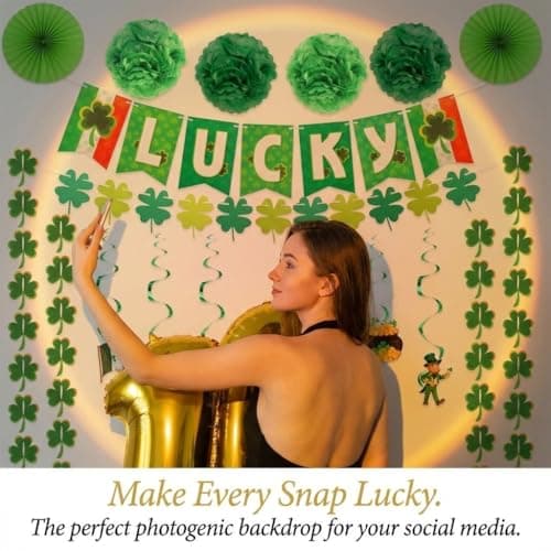 BVXVCB 40ct St. Patrick's Day Decorations Kit, Hanging Swirls, Banner, Shamrock Garlands for St. Patrick's Day Decor, Saint Patrick's Day Party Favor — view 5