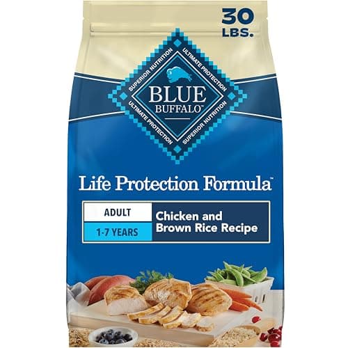 Blue Buffalo Life Protection Formula Chicken & Brown Rice Adult Dry Dog Food, Supports Immunity with Antioxidant-Rich LifeSource Bits, Promotes Healthy Muscle Development, Skin & Coat Health, 30 lbs.