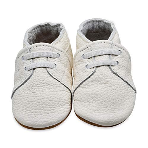 iEvolve Baby Shoes Baby Toddler Soft Sole Prewalker Baby First Walking Shoes Crib Shoes Baby Moccasins(White Sneaker, 6-12 Months)