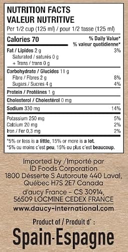 D'Aucy Ratatouille, with Olive Oil, Delicious Vegetables, Vegetarian, No Preservatives, 398ml