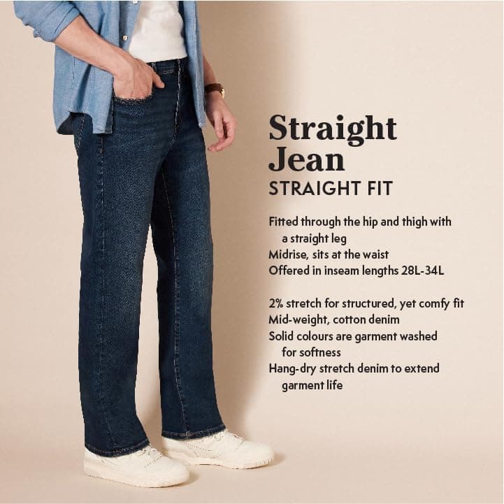 Amazon Essentials Men's Straight-Fit Stretch Jean - Discontinued Colours 36W / 29L Dark Blue Vintage