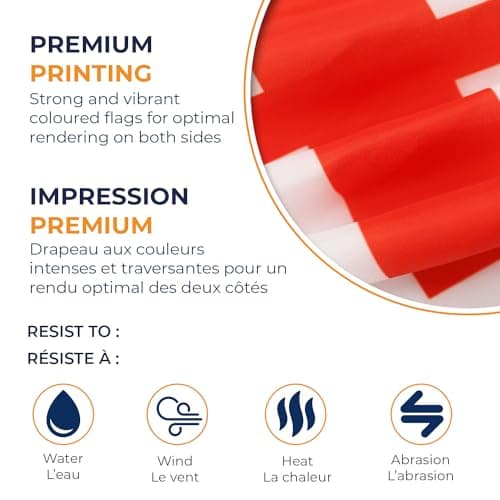 AZ FLAG - Free France 1940-1944 Flag - 150x90 Cm - 100D Polyester French Resistance - France Libre Banner with Two Metal Grommets - Fade Resistant - Vivid Colors - 3' x 5' Feet - 3x5 Ft — view 2
