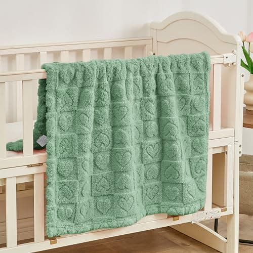 Yurhap Heart Baby Blanket, Love Plush Fleece Baby Blankets for Boys Girls