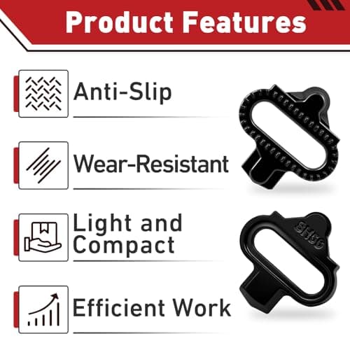 4 Pairs SH51 Bike Cleats Compatible with Shimano PD-M680 Series Pedals.The SH56 and SH51 Bike Cleats Suitable for Road, Indoor Cycling Spinning Shoes, Reinforced Brass Material, Easy Clip & Release — view 4
